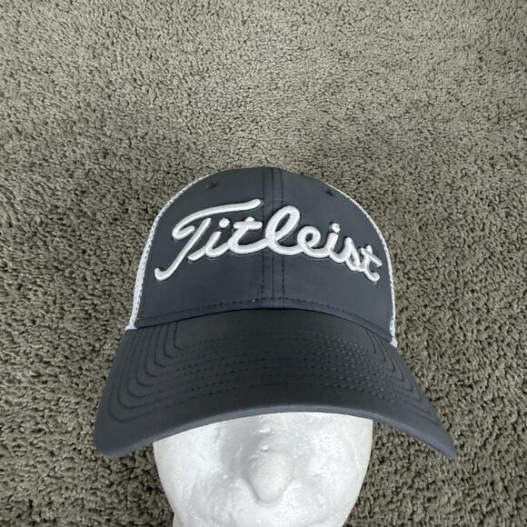 Titleist Other - Titleist Hat Cap Snap Back Mens One Size Gray White Mesh Trucker Golf Pro V1